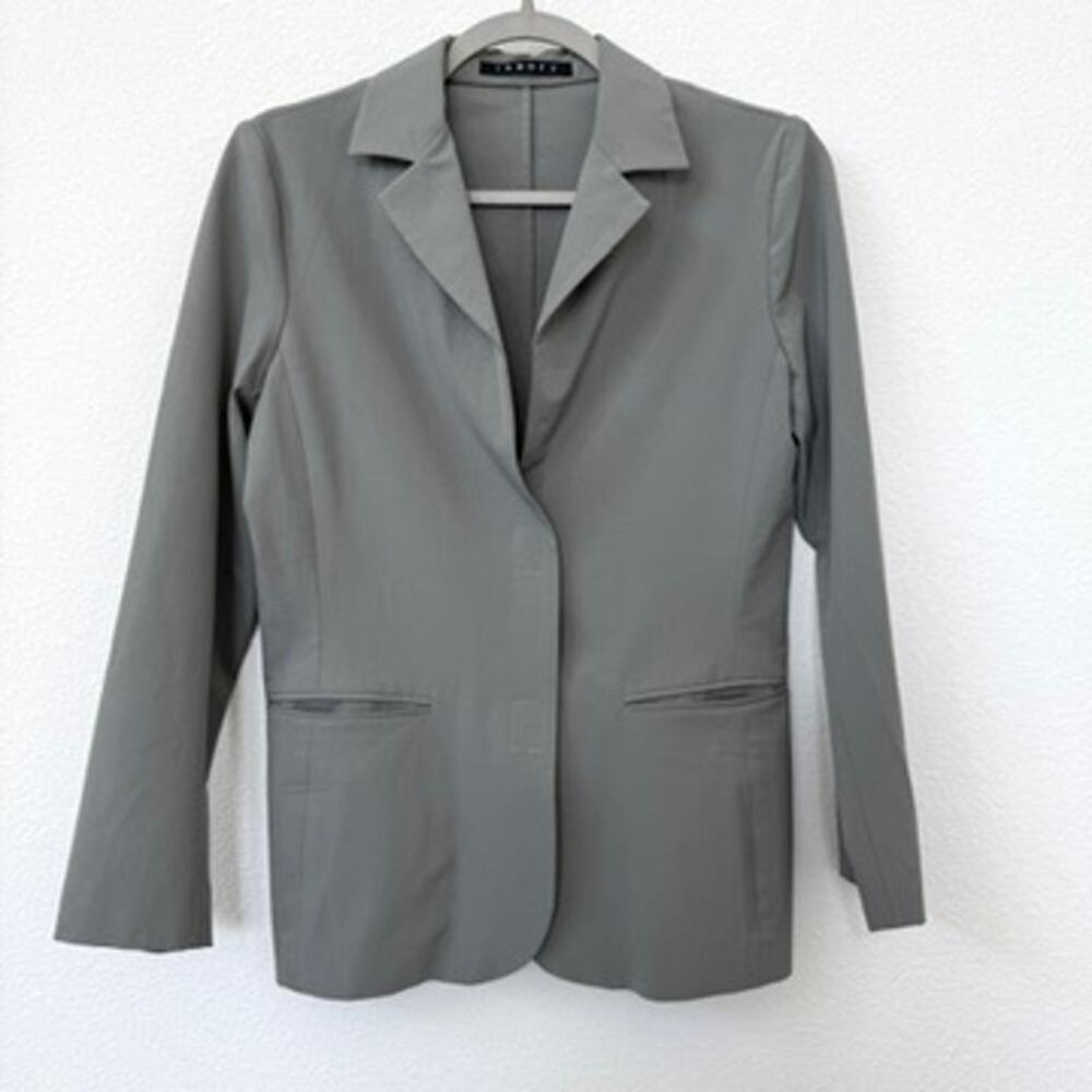 Theory Blazer‎ Jacket Sage Size 8 Tailored Career Business Professional Women
